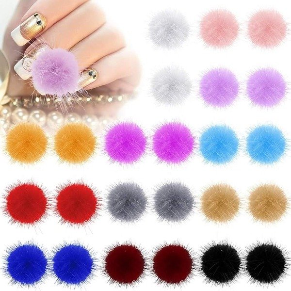 Producto - DECORACIÓN DE UÑAS STRASS DIJE POMPÓN (24U)
