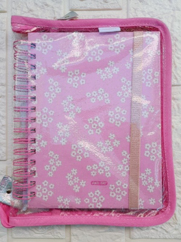 Producto - Porta Agenda Glitter Rosa Dior