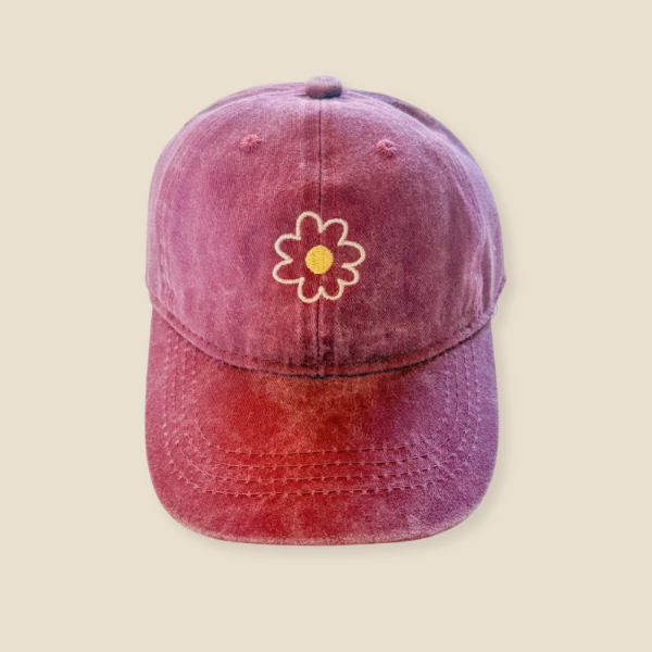Producto - GORRA FLOR BORDO BORDADA