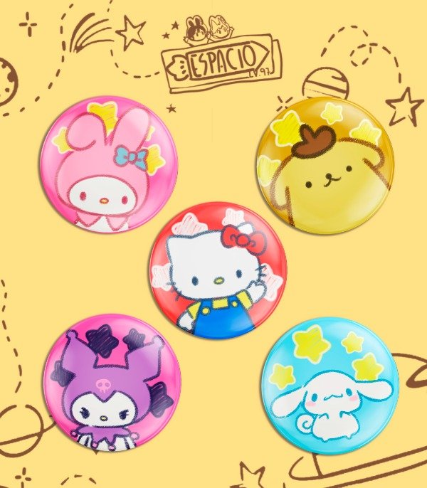 Producto - Pines Sanrio con Glitter