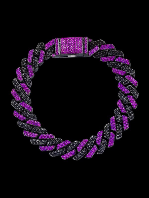 Producto - PULSERA MIAMI VIOLETA Y NEGRO