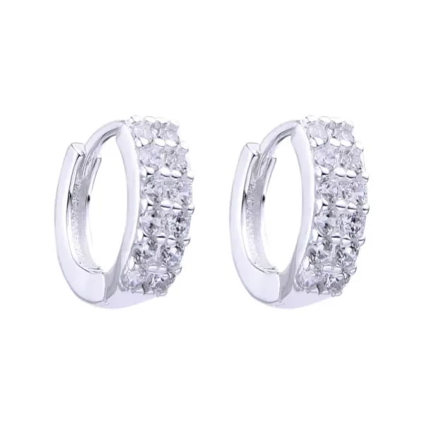 Producto - Argolla 10mm doble tira de piedritas encarce sobresalido