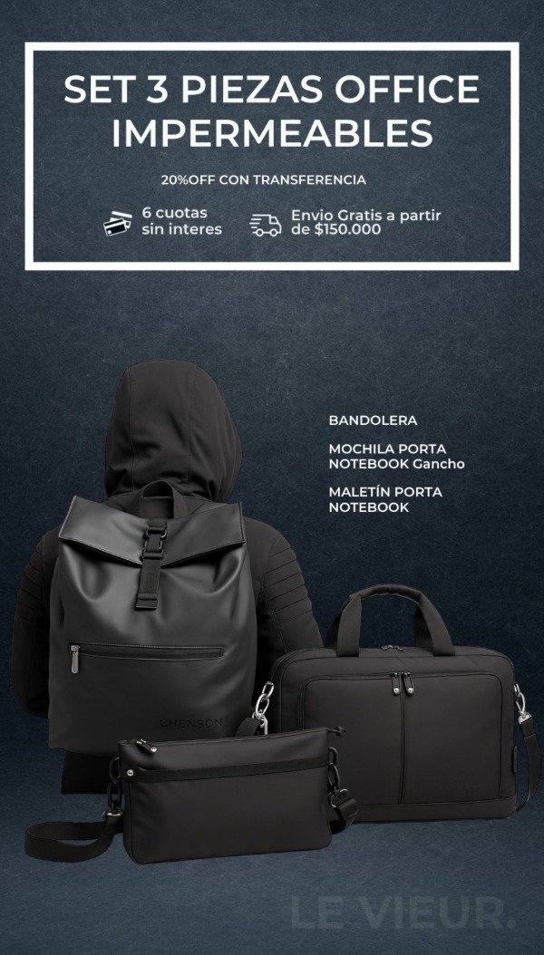 Producto - SET 3 PIEZAS IMPERMEABLES "OFFICE"