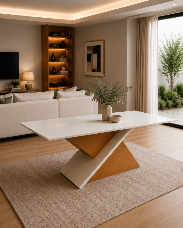 Producto - MESA INFINITY DE MADERA PARAÍSO DE ALTA CALIDAD DOS COLORES RECTANGULAR