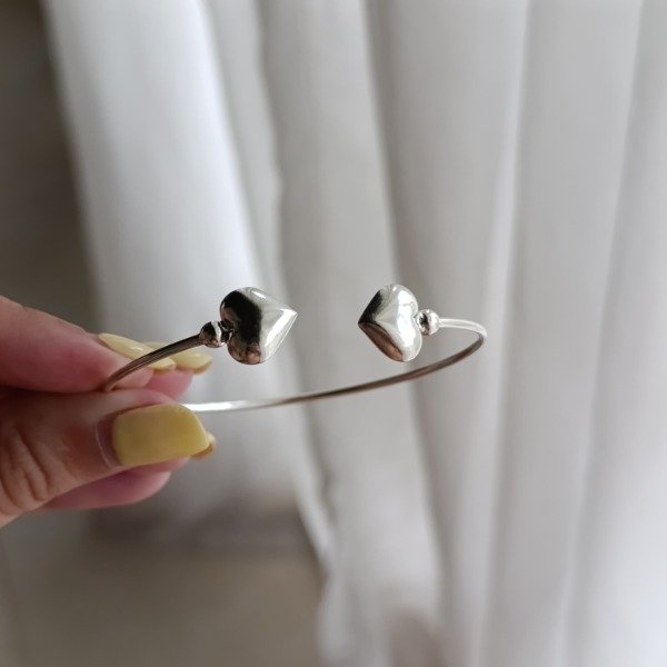 Producto - ESCLAVA DE PLATA CORAZONES - 0