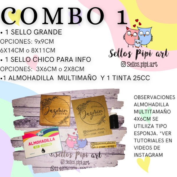 Producto - Combo 1 sellos personalizados