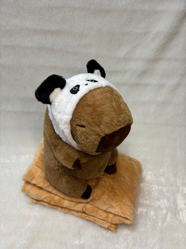Producto - Peluche capibara con capucha oso panda 3 en 1