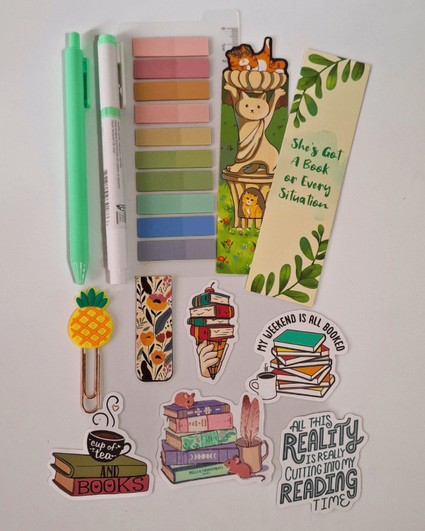 Producto - Combo mini pack booklover verde + mini tote bag