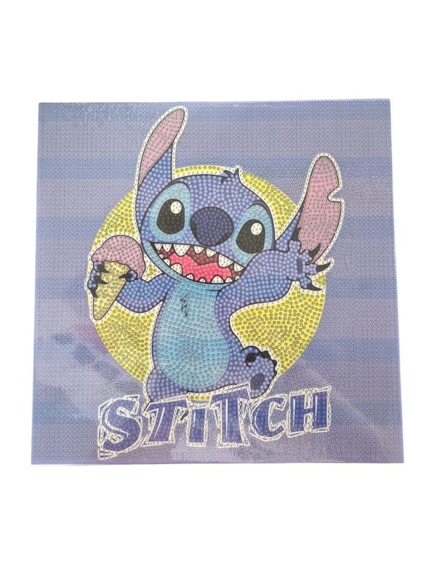 Producto - Kit De Pintura Con Diamantes Diamond Painting Bastidor 30X30cm - Stitch
