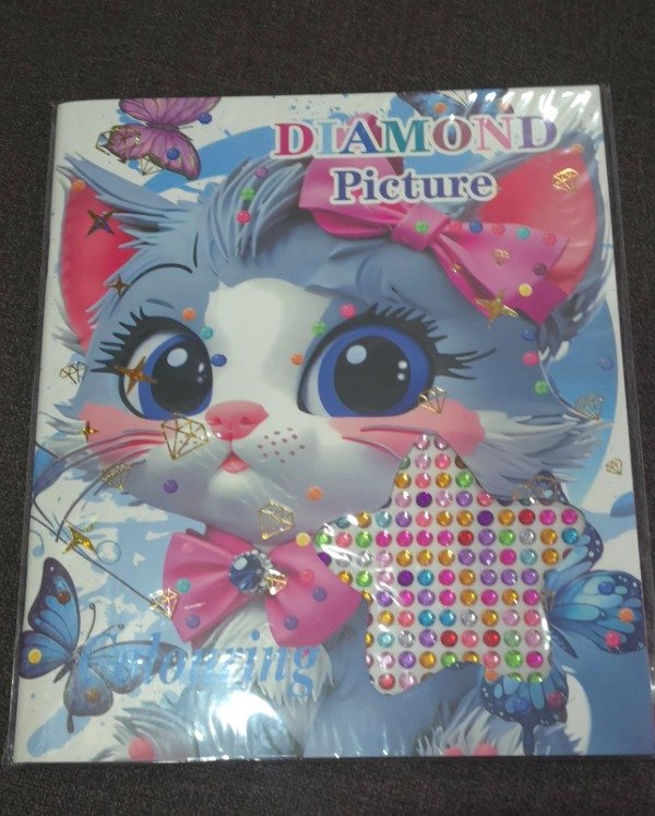 Producto - DIAMOND PAINTING CUADERNOS GATITA MOÑO ROSA