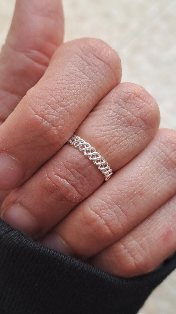 Producto - Anillo de Plata Midi para Falange Cadenita