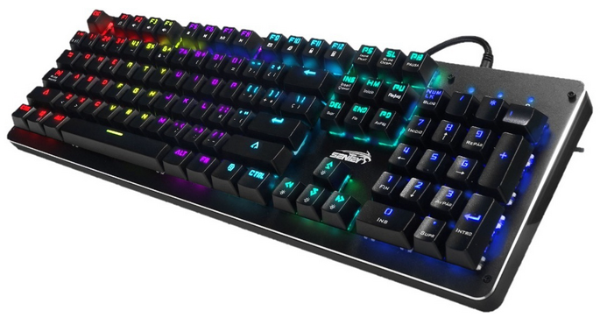 Producto - Teclado español mecanico -gamer -usb -multimedia -retroiluminacion LED rainbow -