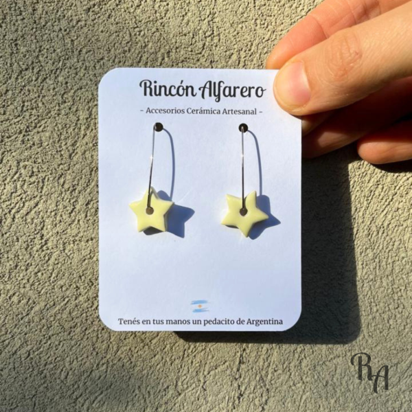 Producto - Pendientes París - estrellas amarillas