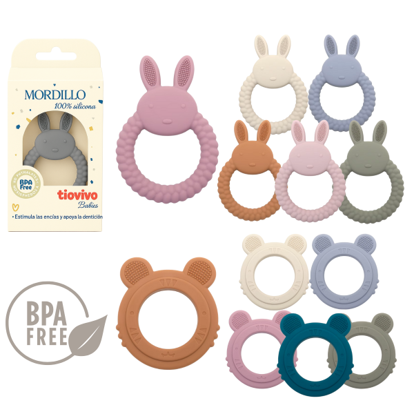 Producto - JT-002 MORDILLO SILICONA CONEJO TIGRE INGRESO 20 DE JULIO