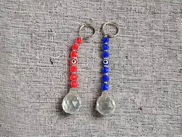 Producto - LLAVERO ESFERA FACETADA OJITO TURCO