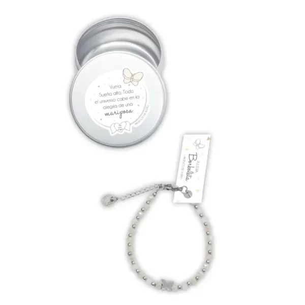 Producto - Pulsera acero beige Borboleta