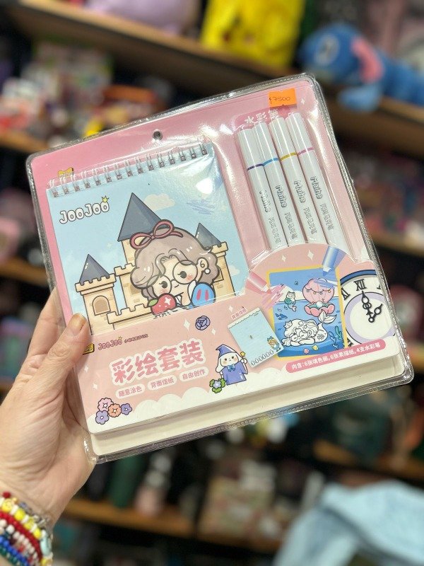 Producto - Blister de Libro para colorear + Marcadores acrílicos Joo Joo
