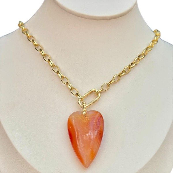 Producto - Collar Gorazón Cornalina