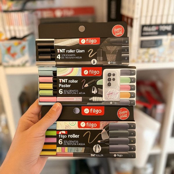 Producto - Set de 3 cajas de lapiceras roller Filgo TNT