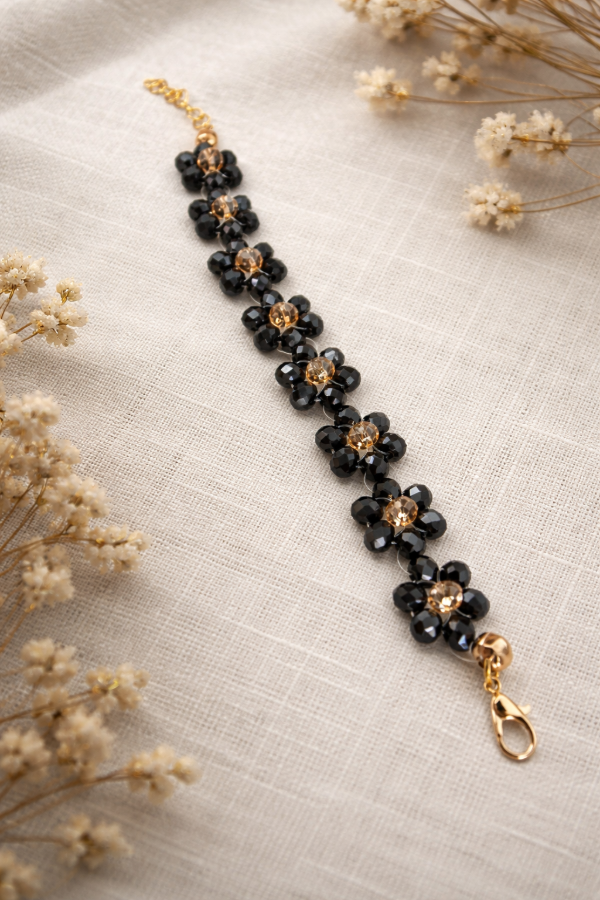 Producto - Pulsera de Flores Eloisa - Negro