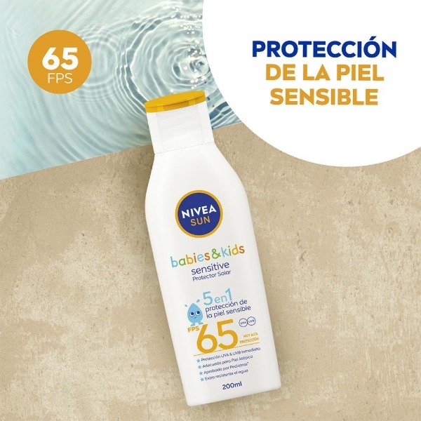 Producto - Protector solar Nivea Babies y kids sensitive Fps 65 200ml - 2