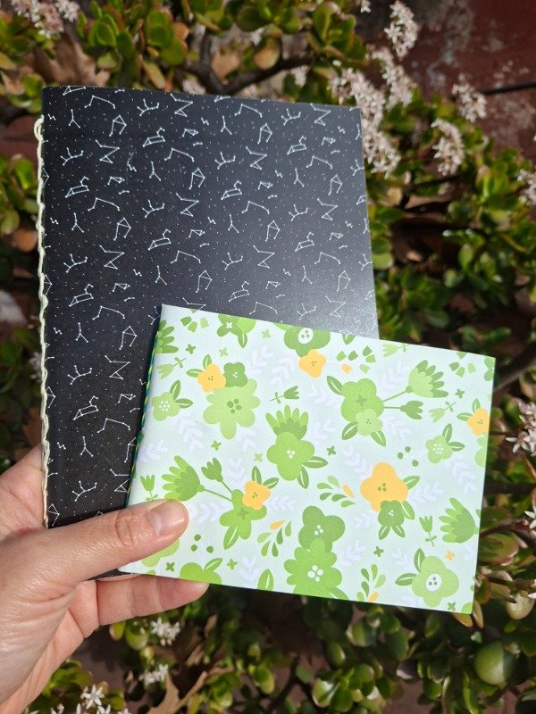 Producto - Pack 2 libretas - Tapas papel-hojas lisas y de puntos