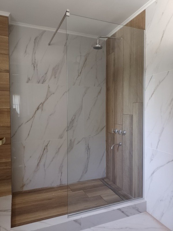 Producto - Media Mampara Fija 700x 1900cm Vidrio templado de 8mm - 0