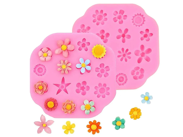 Producto - molde silicona flores x15
