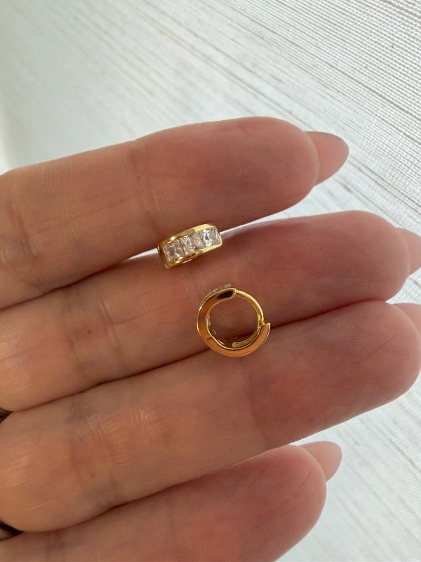 Producto - Argollitas 0,9 cm plata gold