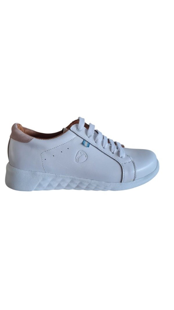 Producto - Zapatilla de golf - Dama - Blanco y Rosa