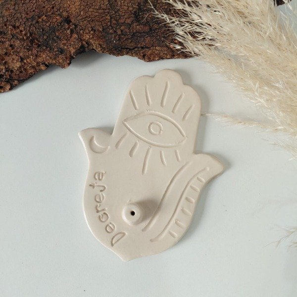 Producto - Porta Sahumerios Mano de Hamsa Magía