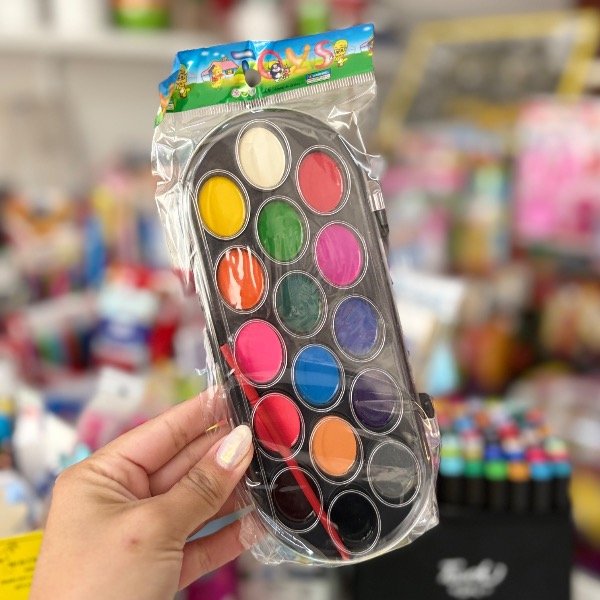 Producto - Acuarela Ovalada 16 Colores + Pincel 7935