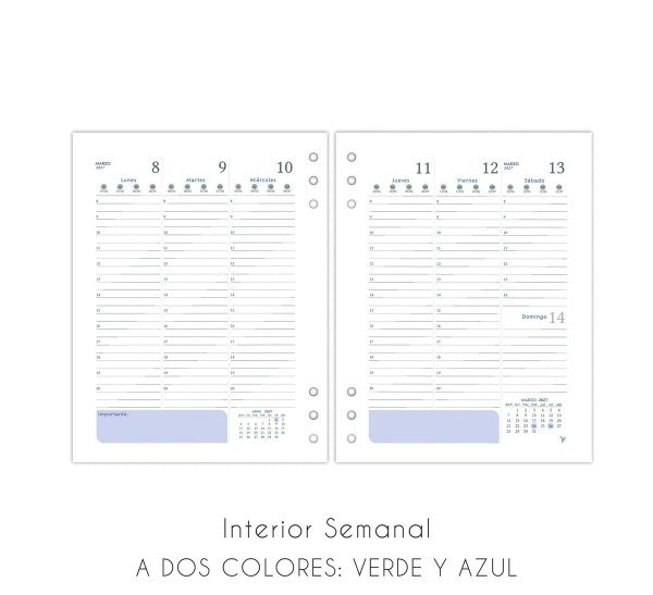 Producto - Repuesto Agenda Norpac N8 Semanal 908 - 4