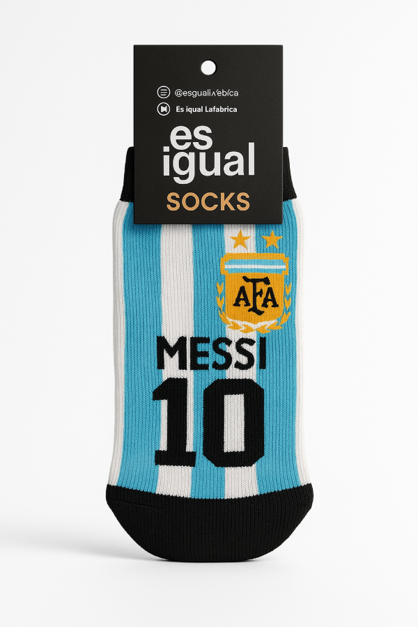 Producto - MEDIAS SOQUETE CON ANTIDESLIZANTE CAMISETA MESSI  23 AL 33
