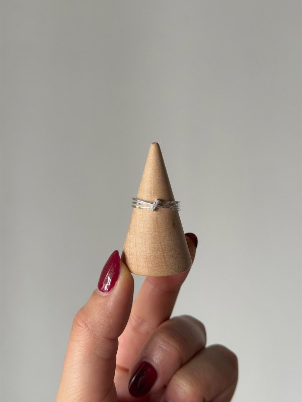 Producto - Anillo triple + cubics 17 mm