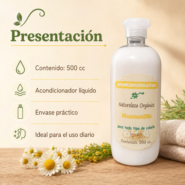 Producto - Acondicionador de Manzanilla 500 ml Suavidad Natural para Toda la Familia - 4