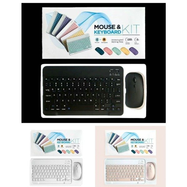Producto - Teclado Inalambrico Recargable Bluetooth Con Mouse Inalambrico 5474