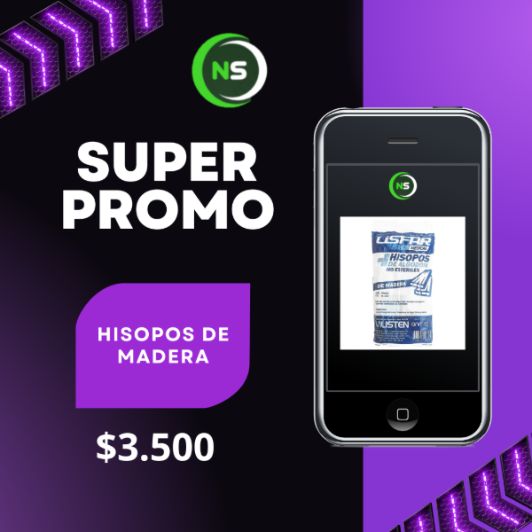 Producto - Oferta Hisopos de Madera x 100 U