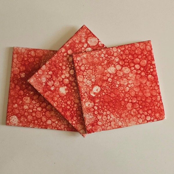 Producto - Azulejo artístico burbujas- Rojo