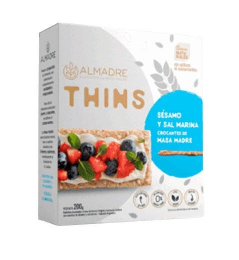 Producto - Thins de Masa Madre Sesamo y Sal Marina x 160g ALMADRE