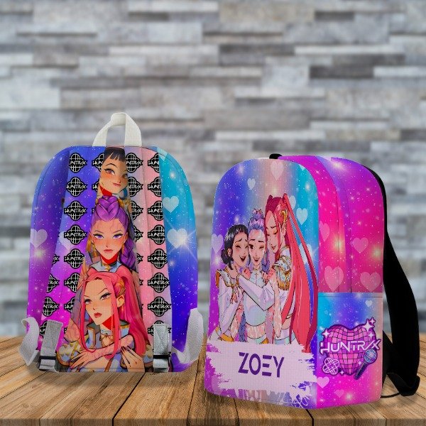 Producto - Diseño Digital / Plantilla Para Mochila Full Print De Guerreras K-Pop M1