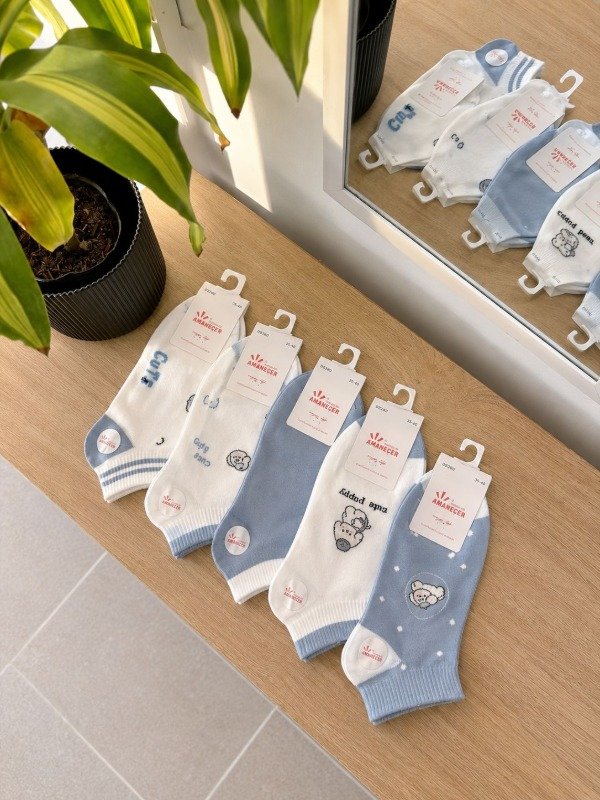 Producto - Medias amanecer tonos celestes