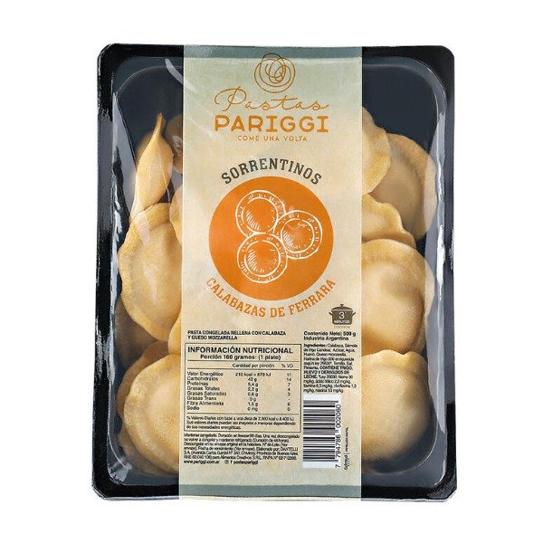 Producto - Sorrentinos de Calabaza de Ferrara  - Pastas Pariggi