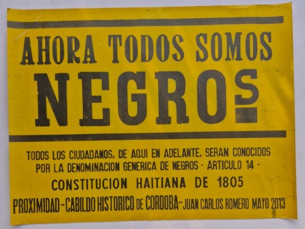 Producto - Romero, Juan Carlos - Ahora todos somos negros (afiche original)