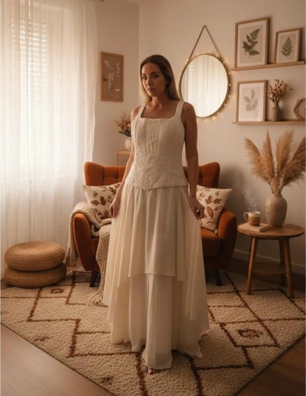 Producto - Vestido Novia señora corset con falda irregular - 7