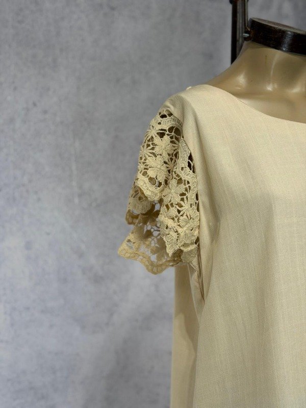 Producto - BLUSA TRIAL BEIGE LINO IMPORTADA - 1