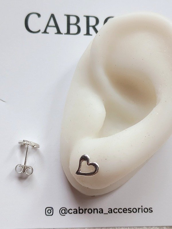 Producto - Aros Pasantes Corazón Calado