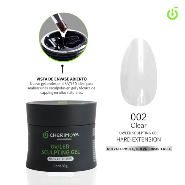 Producto - Sculpting gel UV/LED 30ml COLOR CLEAR #002 (gel construccion)