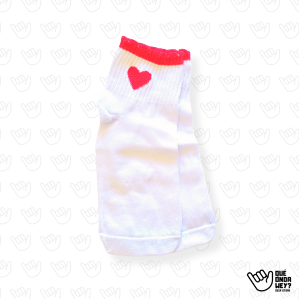 Producto - Soquete Heart White - Minimal love