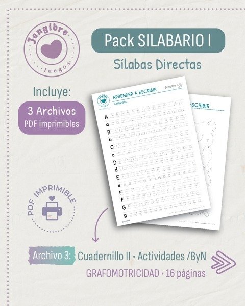 Producto - Pack Silabario 1 - Sílabas directas - 2